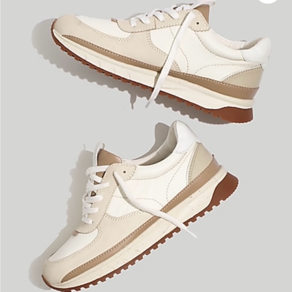 Madewell Kickoff Trainer Sneakers in Antique Cream